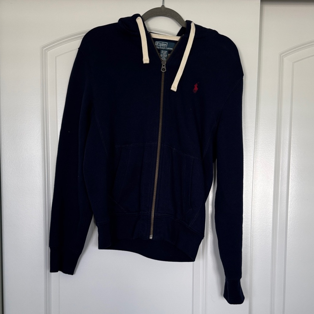 Polo by Ralph Lauren Men's Dark Blue Zip-Up Sweater